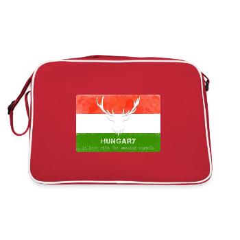 Hongrie Animaux sauvages de Hongrie - Sac Retro - rouge/blanc - Dos
