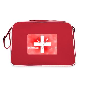 Drapeau suisse Suisse Faune sauvage - Sac Retro - rouge/blanc - Dos