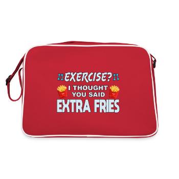 Exercice, je pensais que vous aviez dit frites supplémentaires - Sac Retro - rouge/blanc - Dos