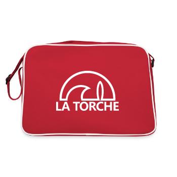 La Torche soleil minimalist white surfboard - Retro Bag - red/white - Back