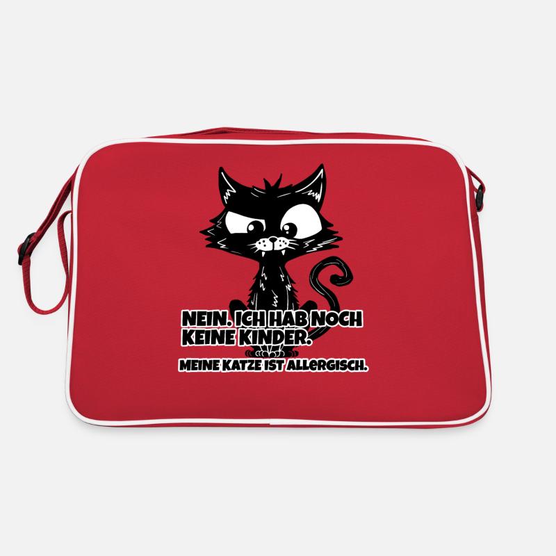 Süßes Kätzchen "Allergisch" Katze Retro Tasche