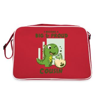 Je deviens un grand cousin - Sac Retro - rouge/blanc - Dos