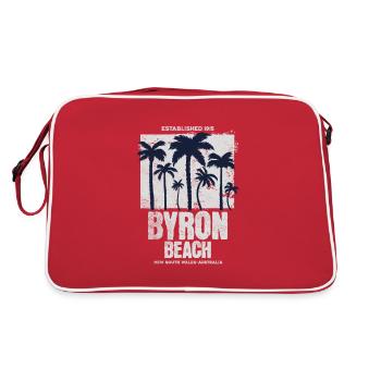 Byron Beach NSW Australia - Sac Retro - rouge/blanc - Dos