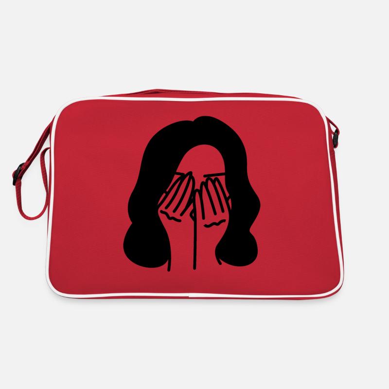Weinen - Retro Tasche - Rot/Weiß