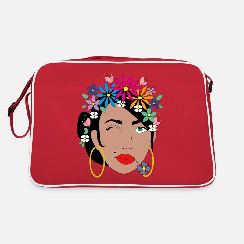 BLUMEN MÄDCHEN Retro Tasche