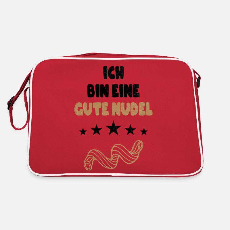 Ich bin eine Gute Nudel witziger Spruch Vintage Retro Tasche