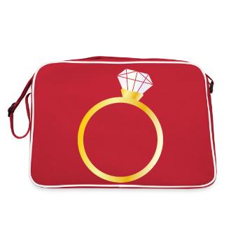 Bague de diamant - Sac Retro - rouge/blanc - Dos
