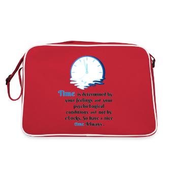 Time is the filling - Retro Bag - red/white - Back