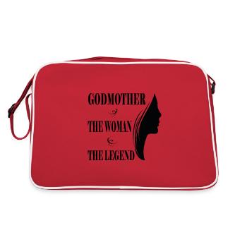 Godmother Aunt Godmother Baptismal Godchild - Retro Bag - red/white - Back