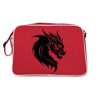 Dragon Dragon Fantasy Mythology - Retro Bag - red/white - Back
