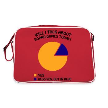 Boardgame Chess Backgammon Game Night - Retro Bag - red/white - Back