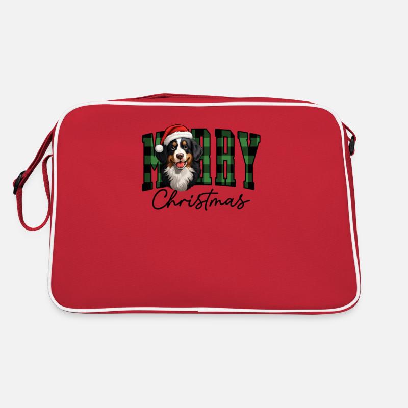 Bouvier bernois de Noël - Sac Retro - rouge/blanc