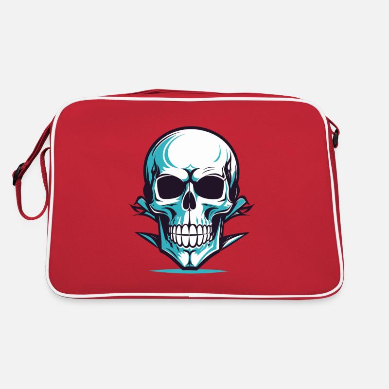 Graphic Skull in Vector Style Retro Bag