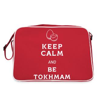 Stay Calm and BE TOKHMAM - Iran - Retro Bag - red/white - Back