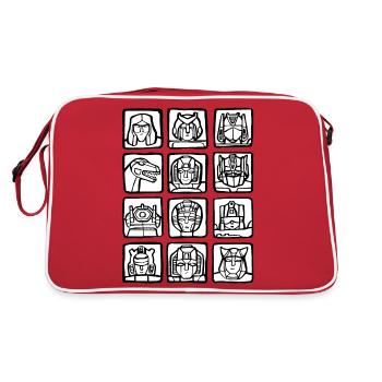 Gamer Game Play Online Computer Gaming Arcade - Retro Bag - red/white - Back