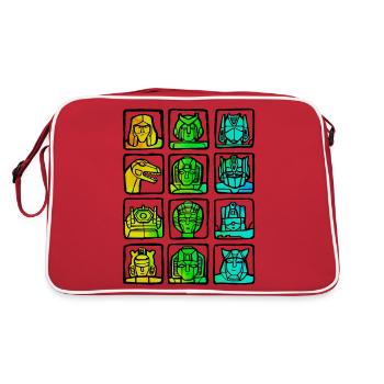 Gamer Game Play Online Computer Gaming Arcade - Retro Bag - red/white - Back
