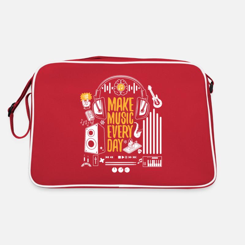 Make Music Every Day, Modern Design Musician Retro Bag