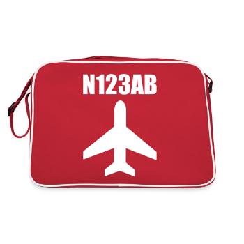 Aviation sur mesure - Avion - Vol - Pilote - Sac Retro - rouge/blanc - Dos