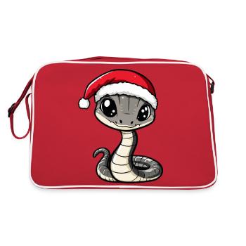 Serpent Cobra Noël - Sac Retro - rouge/blanc - Dos