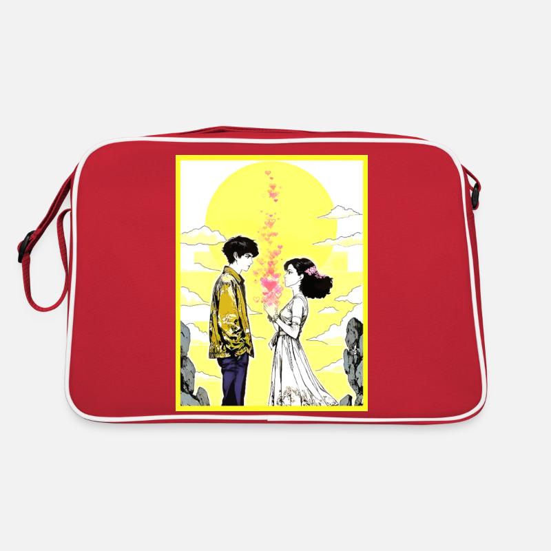 Liebendes Paar Retro Tasche