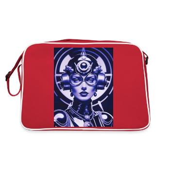 CYBORG DIVAMANIA - Retro Bag - red/white - Back