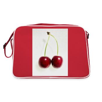Kirsche - Retro Tasche - Rot/Weiß - Hinten