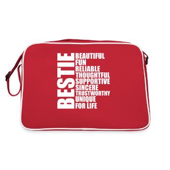 Komplizen Paare Paar Ehepaar Beste Freunde - Retro Tasche - Rot/Weiß - Hinten
