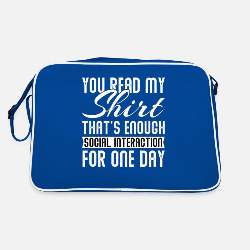 Introvertiert Sarkasmus Introvertierter Schüchtern Retro Tasche