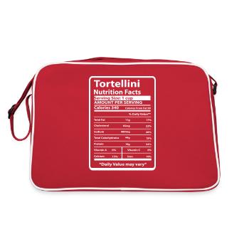 Pâtes Spaghetti Penne Tortellini Farfalle Food - Sac Retro - rouge/blanc - Dos