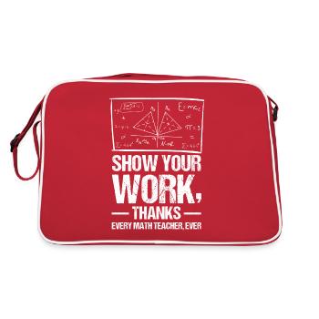 Professeur de mathématiques Formule mathématique Professeur de géométrie - Sac Retro - rouge/blanc - Dos