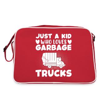 Garbage truck Garbage truck Professions Garbage man Garbage collection - Retro Bag - red/white - Back
