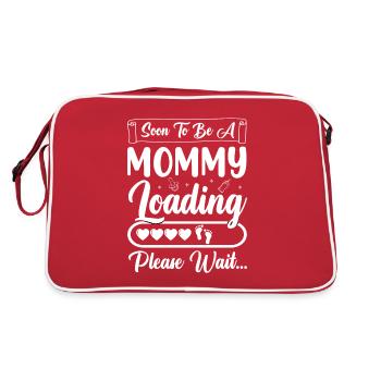 Baby Mom Pregnant Newborn Mother Future - Retro Bag - red/white - Back