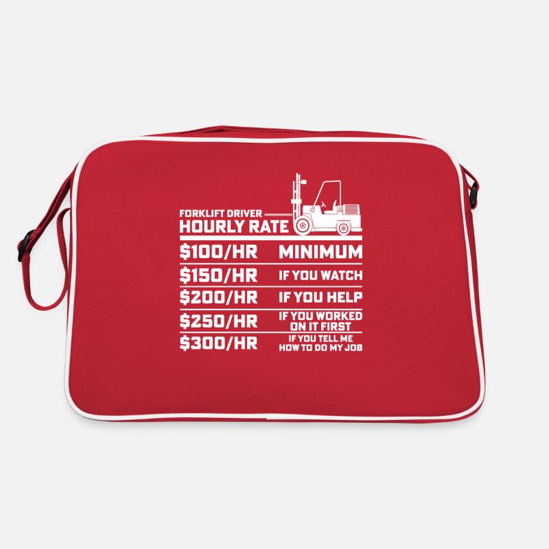 Staplerfahrer Gabelstaplerfahrer Gabelstapler Lohn Retro Tasche