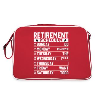 Retraité Adieu Collègue Régime de retraite - Sac Retro - rouge/blanc - Dos
