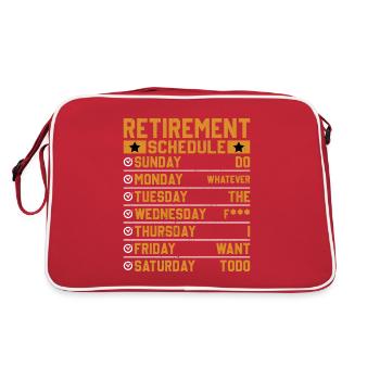 Retraité Adieu Collègue Régime de retraite - Sac Retro - rouge/blanc - Dos