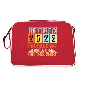 Retraité 2022 Pension de retraite Grand-père Pension Senior - Sac Retro - rouge/blanc - Dos
