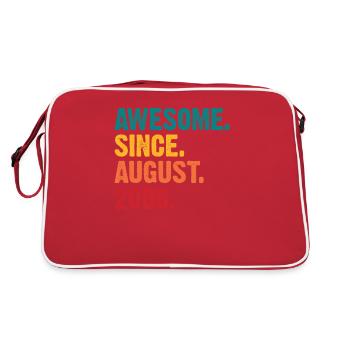 August 2008 - Geburtstag im August - Retro Tasche - Rot/Weiß - Hinten