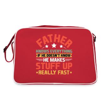 Dad Bad Influence - Cadeau du père - Sac Retro - rouge/blanc - Dos