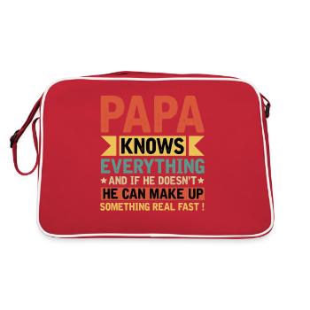 Dad Bad Influence - Cadeau du père - Sac Retro - rouge/blanc - Dos
