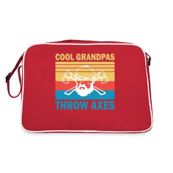 Grandpa Axe Throw Axe Throw Target Throw Axe Throw Pension - Retro Bag - red/white - Back