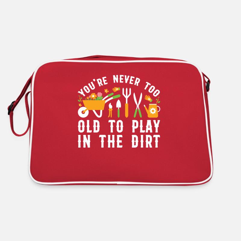 Gärtner - Retro Tasche - Rot/Weiß