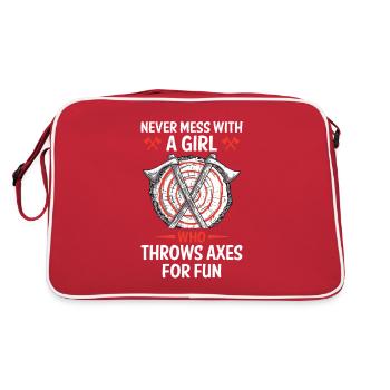 Lance-hache Fille Sports Femme Lancer hache Lancer hache Lancer - Sac Retro - rouge/blanc - Dos