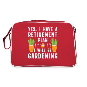 Locataire Jardin Retraite Pension Jardinier Hobby Jardinier - Sac Retro - rouge/blanc - Dos