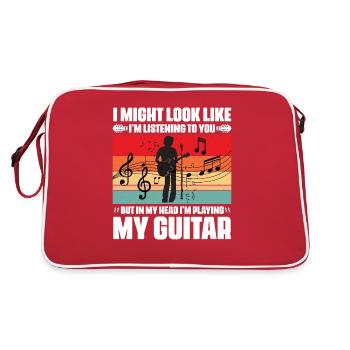 Guitariste Guitariste Guitariste Guitariste Musiciens Musique - Sac Retro - rouge/blanc - Dos