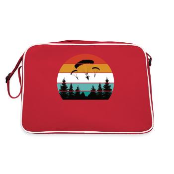 Paragliding Paraglider Parachute Parachute Para - Retro Bag - red/white - Back
