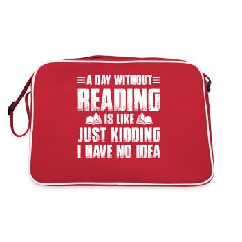 Reading Books - Retro Bag - red/white - Back