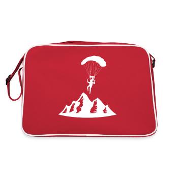 Paragliding Paraglider Parachute Parachute Para - Retro Bag - red/white - Back