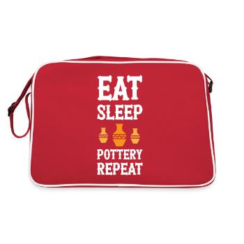 Poterie Poterie Poterie Argile Céramique Artisanat - Sac Retro - rouge/blanc - Dos