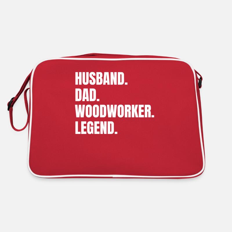 Stolzer Holzarbeiter Vater Holzarbeit Waldarbeiter Retro Tasche