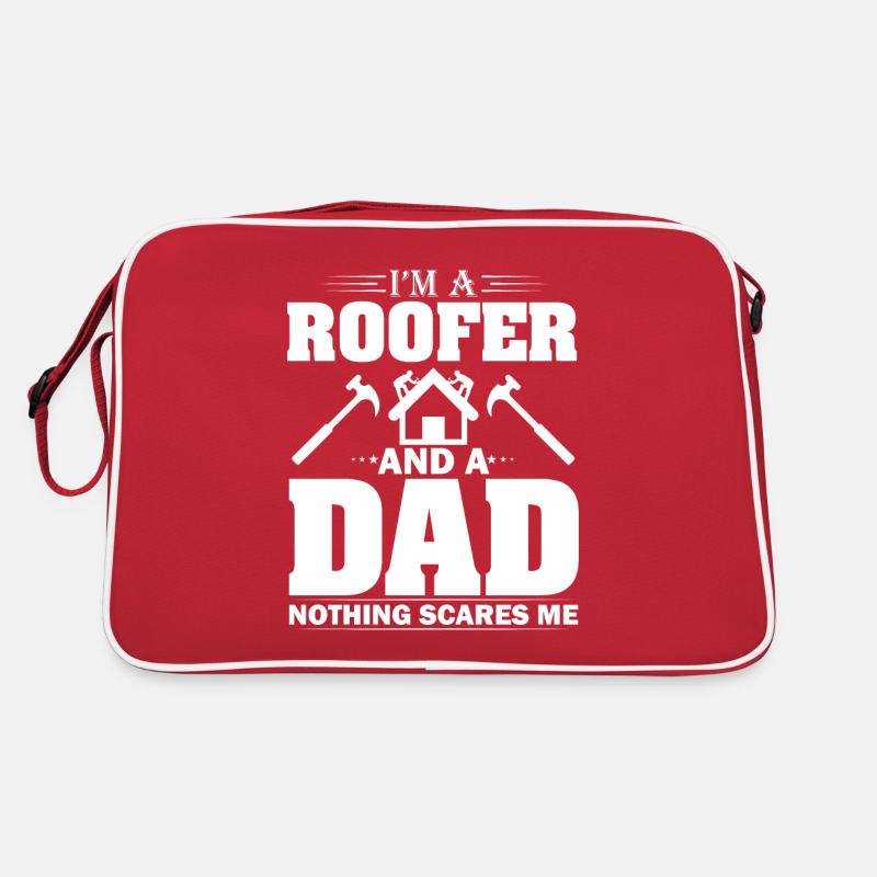 Papa Dachdecker Vater Dachdecken Handwerk dach Retro Tasche